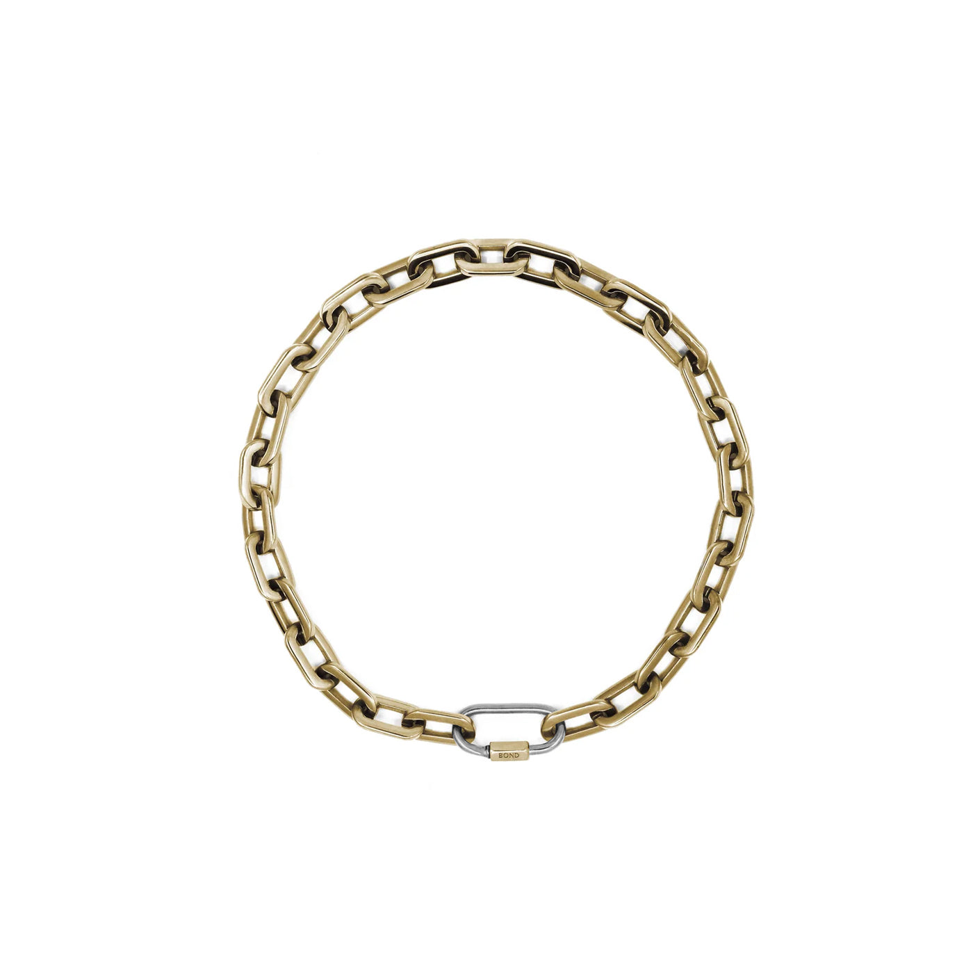 Two-Tone 18" Hex Chain Necklace