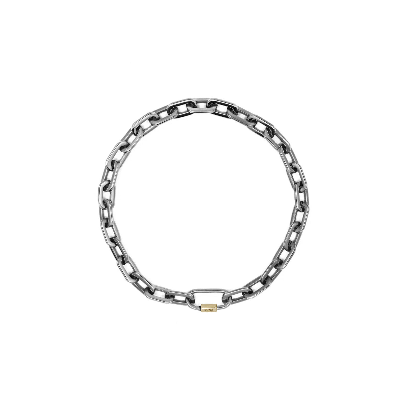 Two-Tone 18" Hex Chain Necklace