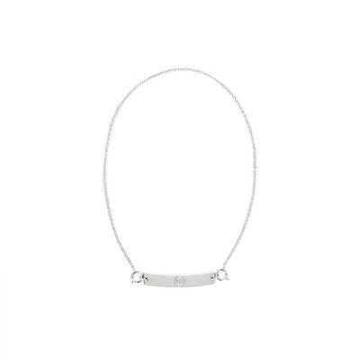 COSTUME SILVER NAME PLATE NECKLACE